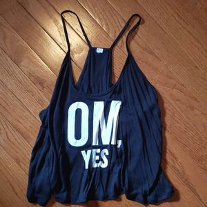 Om, yes alo crop top